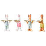 Maxbell Rabbit Statue Multifunctional Key Storage Tray for Tabletop Bedroom Entryway White Male