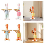Maxbell Rabbit Statue Multifunctional Key Storage Tray for Tabletop Bedroom Entryway White Male