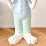 Maxbell Rabbit Statue Multifunctional Key Storage Tray for Tabletop Bedroom Entryway White Male