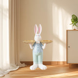 Maxbell Rabbit Statue Multifunctional Key Storage Tray for Tabletop Bedroom Entryway White Male