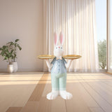 Maxbell Rabbit Statue Multifunctional Key Storage Tray for Tabletop Bedroom Entryway White Male