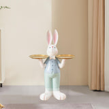 Maxbell Rabbit Statue Multifunctional Key Storage Tray for Tabletop Bedroom Entryway White Male