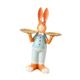 Maxbell Rabbit Statue Multifunctional Key Storage Tray for Tabletop Bedroom Entryway Orange Male