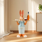 Maxbell Rabbit Statue Multifunctional Key Storage Tray for Tabletop Bedroom Entryway Orange Male