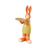 Maxbell Rabbit Statue Multifunctional Key Storage Tray for Tabletop Bedroom Entryway Orange Female