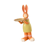 Maxbell Rabbit Statue Multifunctional Key Storage Tray for Tabletop Bedroom Entryway Orange Female