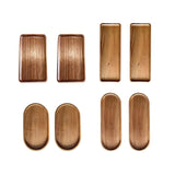 Maxbell 2x Wood Serving Trays Simple Coffee Trays for Themed Party Tea Room Home Use Rectangle 19x10.5 cm