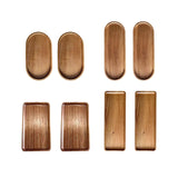 Maxbell 2x Wood Serving Trays Simple Coffee Trays for Themed Party Tea Room Home Use Rectangle 19x10.5 cm