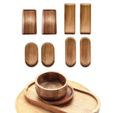 Maxbell 2x Wood Serving Trays Simple Coffee Trays for Themed Party Tea Room Home Use Rectangle 19x10.5 cm