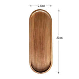 Maxbell 2x Wood Serving Trays Simple Coffee Trays for Themed Party Tea Room Home Use Rectangle 19x10.5 cm