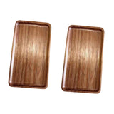 Maxbell 2x Wood Serving Trays Simple Coffee Trays for Themed Party Tea Room Home Use Rectangle 19x10.5 cm
