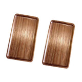 Maxbell 2x Wood Serving Trays Simple Coffee Trays for Themed Party Tea Room Home Use Rectangle 19x10.5 cm