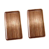Maxbell 2x Wood Serving Trays Simple Coffee Trays for Themed Party Tea Room Home Use Rectangle 19x10.5 cm