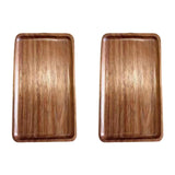 Maxbell 2x Wood Serving Trays Simple Coffee Trays for Themed Party Tea Room Home Use Rectangle 19x10.5 cm