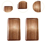 Maxbell 2x Wood Serving Trays Simple Coffee Trays for Themed Party Tea Room Home Use Rectangle 19x10.5 cm