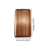 Maxbell 2x Wood Serving Trays Simple Coffee Trays for Themed Party Tea Room Home Use Rectangle 19x10.5 cm