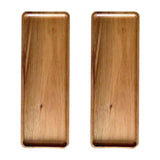 Maxbell 2x Wood Serving Trays Simple Coffee Trays for Themed Party Tea Room Home Use Rectangle 29x10.5 cm