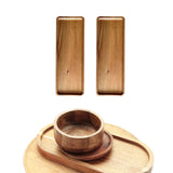 Maxbell 2x Wood Serving Trays Simple Coffee Trays for Themed Party Tea Room Home Use Rectangle 29x10.5 cm
