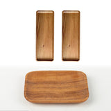 Maxbell 2x Wood Serving Trays Simple Coffee Trays for Themed Party Tea Room Home Use Rectangle 29x10.5 cm