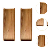 Maxbell 2x Wood Serving Trays Simple Coffee Trays for Themed Party Tea Room Home Use Rectangle 29x10.5 cm