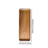 Maxbell 2x Wood Serving Trays Simple Coffee Trays for Themed Party Tea Room Home Use Rectangle 29x10.5 cm