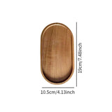 Maxbell 2x Wood Serving Trays Simple Coffee Trays for Themed Party Tea Room Home Use Oval 19 cmx10.5 cm