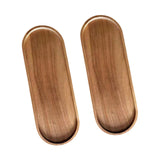 Maxbell 2x Wood Serving Trays Simple Coffee Trays for Themed Party Tea Room Home Use Oval 29 cmx10.5 cm
