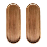 Maxbell 2x Wood Serving Trays Simple Coffee Trays for Themed Party Tea Room Home Use Oval 29 cmx10.5 cm