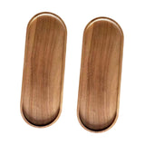Maxbell 2x Wood Serving Trays Simple Coffee Trays for Themed Party Tea Room Home Use Oval 29 cmx10.5 cm