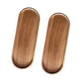 Maxbell 2x Wood Serving Trays Simple Coffee Trays for Themed Party Tea Room Home Use Oval 29 cmx10.5 cm