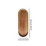 Maxbell 2x Wood Serving Trays Simple Coffee Trays for Themed Party Tea Room Home Use Oval 29 cmx10.5 cm