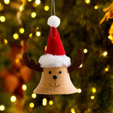 Maxbell Christmas Doll Bells Pendant Christmas Decoration for Study Room Door Window Elk