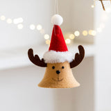 Maxbell Christmas Doll Bells Pendant Christmas Decoration for Study Room Door Window Elk