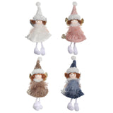 Maxbell Christmas Tree Hanging Ornament Angel Doll Pendant for Celebration Fireplace White