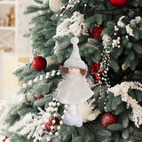 Maxbell Christmas Tree Hanging Ornament Angel Doll Pendant for Celebration Fireplace White