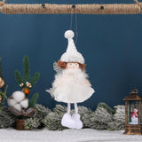 Maxbell Christmas Tree Hanging Ornament Angel Doll Pendant for Celebration Fireplace White