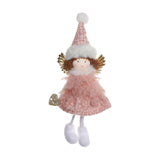 Maxbell Christmas Tree Hanging Ornament Angel Doll Pendant for Celebration Fireplace Pink