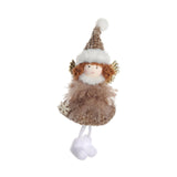 Maxbell Christmas Tree Hanging Ornament Angel Doll Pendant for Celebration Fireplace Brown