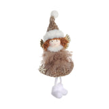 Maxbell Christmas Tree Hanging Ornament Angel Doll Pendant for Celebration Fireplace Brown