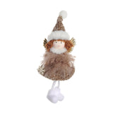 Maxbell Christmas Tree Hanging Ornament Angel Doll Pendant for Celebration Fireplace Brown