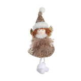 Maxbell Christmas Tree Hanging Ornament Angel Doll Pendant for Celebration Fireplace Brown