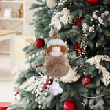 Maxbell Christmas Tree Hanging Ornament Angel Doll Pendant for Celebration Fireplace Brown