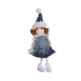 Maxbell Christmas Tree Hanging Ornament Angel Doll Pendant for Celebration Fireplace Blue