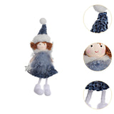 Maxbell Christmas Tree Hanging Ornament Angel Doll Pendant for Celebration Fireplace Blue