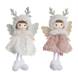 Maxbell Christmas Tree Hanging Pendant Christmas Stuffed Doll for Office Living Room White
