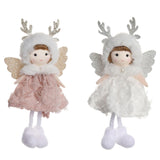 Maxbell Christmas Tree Hanging Pendant Christmas Stuffed Doll for Office Living Room White