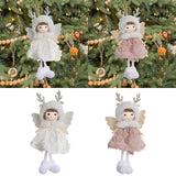 Maxbell Christmas Tree Hanging Pendant Christmas Stuffed Doll for Office Living Room White