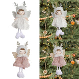 Maxbell Christmas Tree Hanging Pendant Christmas Stuffed Doll for Office Living Room White