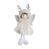 Maxbell Christmas Tree Hanging Pendant Christmas Stuffed Doll for Office Living Room White