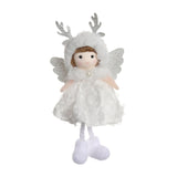 Maxbell Christmas Tree Hanging Pendant Christmas Stuffed Doll for Office Living Room White